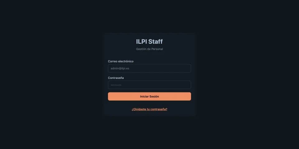 Captura de ILPI Staff